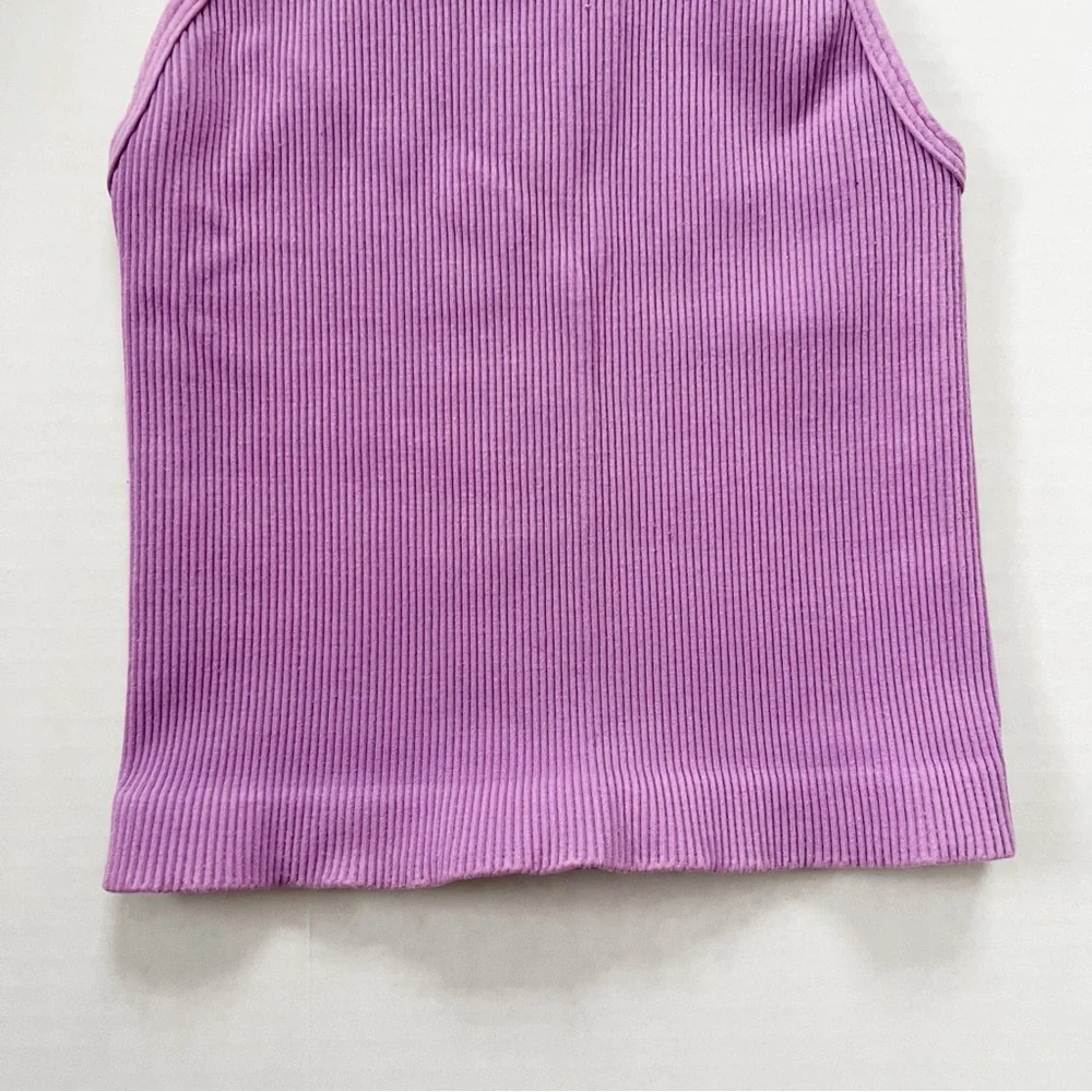 Free People Movement Ribbed Racerback Tank in Purple - Picture 4 of 5
